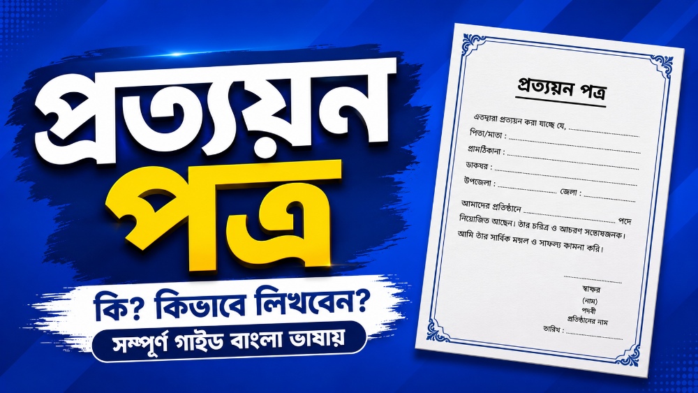 প্রত্যয়ন পত্র কি? চাকরির প্রত্যয়ন পত্র লেখার নিয়ম